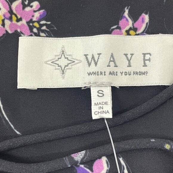 Wayf Womens Black Dainty Lace-Up Top With Floral Pattern Sz S - New - Picture 5 of 8